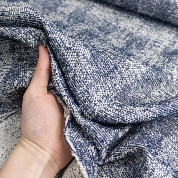 Твид с люрексом сине-белый 3 м